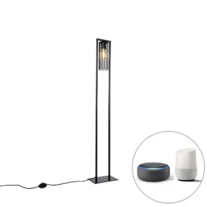 Smart modern floor lamp black incl. Wifi ST64 - Balenco Wazo