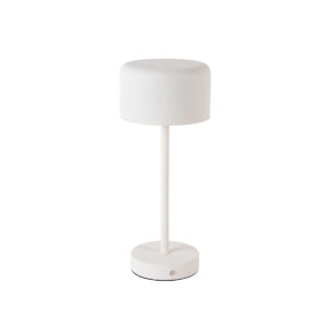 Modern table lamp white rechargeable - Poppie