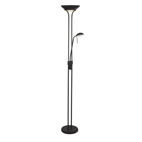 Bend Glass Mother And Child Floor Lamp In Matt Black