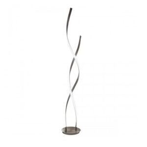 Galla Twisted Floor Lamp Tall In Satin Nickel